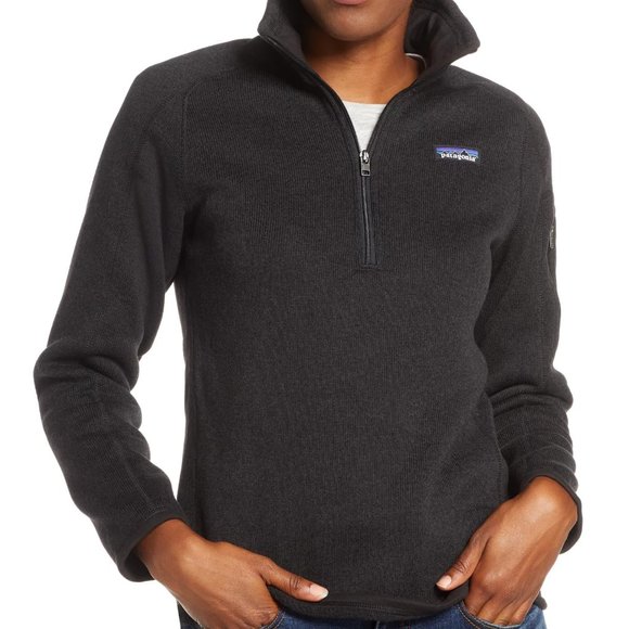 Patagonia Sweaters - Patagonia Women's Black Better Quarter Zip Fleece Pullover Sweater Size L
